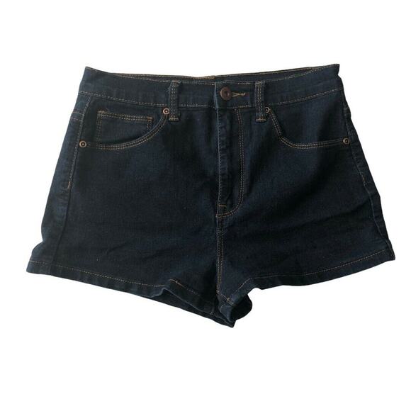 Forever 21 Womens Shorts Size 26 Dark Wash Blue Jean Shorts High Rise Dark Wash - Picture 1 of 3
